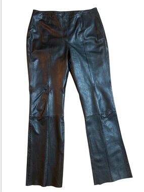 Y2K Wilsons Leather Black Leather Bootcut Pants Size:14